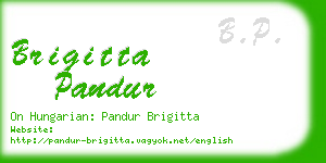 brigitta pandur business card